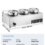 220v Commercial Soup Warmer Soup Station with 3x7Litre  Pot Soup Kettle Warmer Image 3