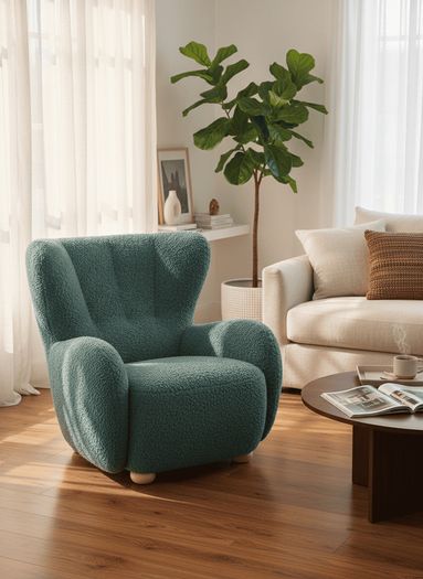 Tidepool Boucle Lounge Chair