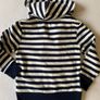 Brand new Navy Marine Stripe Zip Up Sweater / Hoodie Image 4
