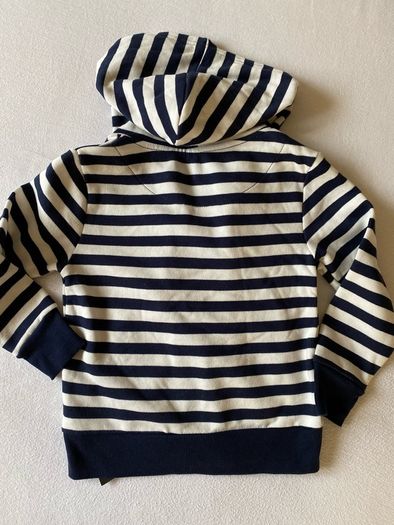 Brand new Navy Marine Stripe Zip Up Sweater / Hoodie