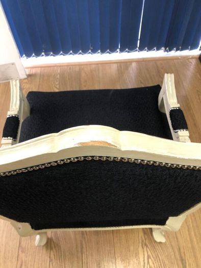 Black Baroque-Style Armchair