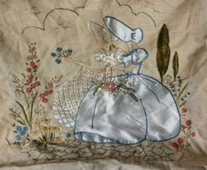 Beautiful embroidered piece of linen