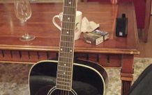 left hand harley benton black acoustic. Full size. Perfect for beginner or advanced