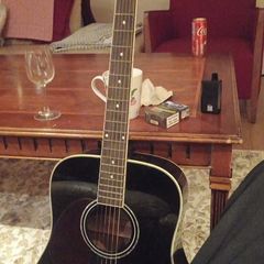 left hand harley benton black acoustic. Full size. Perfect for beginner or advanced