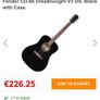 FENDER CD 60 V3 DS Dreadnought Acoustic Guitar + Extras Image 2