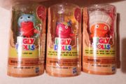 3 Ugly Dolls In Plastic Case (new).