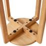 Dining Room Chairs, Bar Chairs Made of Solid Wood, Set of 4 Bar Stools, Round Seat Stools, Work Stool, Space-Saving, Stackable, for Meeting Room, Living Room, Dining Room, Kitchen, Natural Image 6