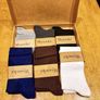 Mysocks Unisex Luxury Knee High Socks Gift Box Set ,6 Pack, Dark 8-11 - Premium Cotton Blend Ribbed Dress Socks, Brand New Multi-Color Bundle Image 5