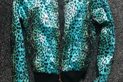 jacket silk leopard
