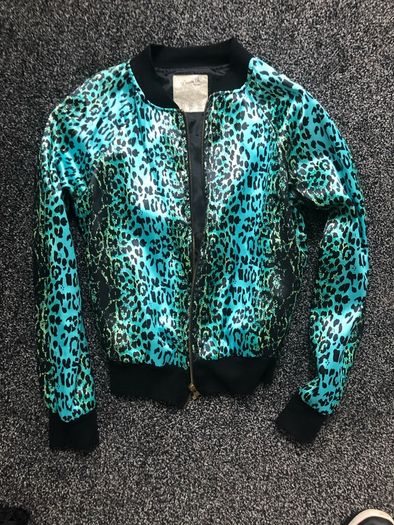 jacket silk leopard