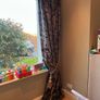 Pair of large lined black and gold curtains Image 2
