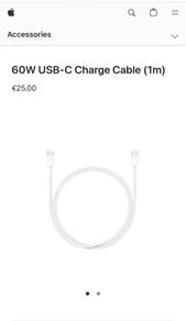 Apple charging cable Type C to Type C