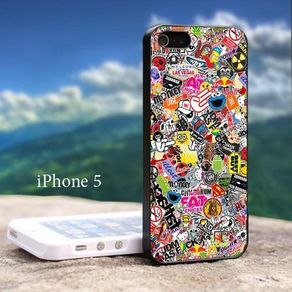sticker bomb covers cases for all iPhone, Samsung and other models