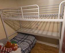 high sleeper bed. H 1830mm  W 950mm  L 2000mm  Desk height 750mm