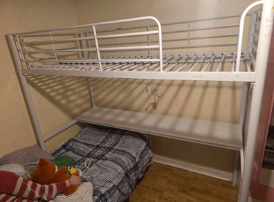 high sleeper bed. H 1830mm  W 950mm  L 2000mm  Desk height 750mm