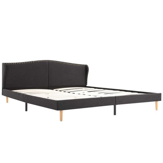 Bed Frame Dark Grey Fabric 180x200 cm 6FT Super King
