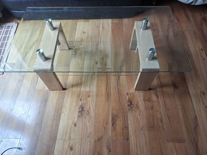 Glass coffee table