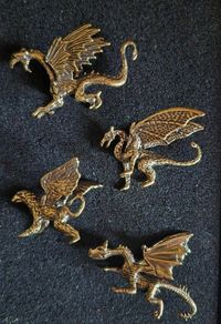 4 brass dragons.