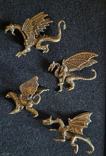 4 brass dragons.