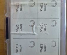 Clip Snap Circlip Washer Assortment Kit  2 Boxes