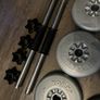 Dumbbells and york weight plates set Image 5