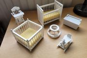 Dolls house furniture - Nursery - white