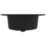 Kitchen Sink with Overflow Hole Black Granite Image 4