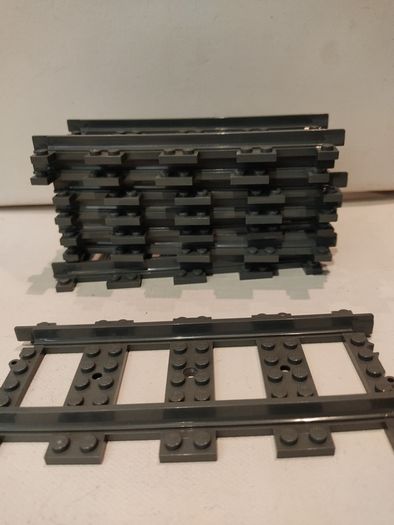 Lego City Train Tracks 17215 Straight Lot of 8 RC