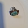 ringVintage Egyptian Hallmarked Solid Silver Scarab Beetle Ring Faience Scarab Image 8