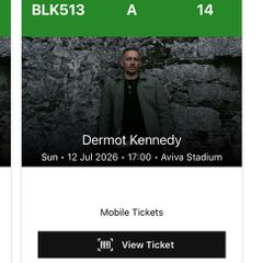 Dermot Kennedy tickets July 12th