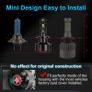 2Pcs H1 H3 H4 H7 Led Canbus H8 H11 HB3 9005 HB4 9006 Led Headlights Mini 100W 16000LM Car Van Light Bulbs Automobiles Auto Lamp Bulb Image 3