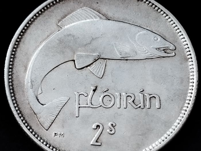 Ireland - 1928 - Florin - Salmon - Silver - KM.7 - [2064]