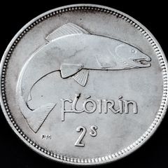 Ireland - 1928 - Florin - Salmon - Silver - KM.7 - [2064]