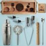 Bartender Kit Cocktail Shaker Set with Stand 11-Piece Cocktail Set with Rustic Tray for Mixed Drinks, Home Bar Decor Housewarming Gift Bartender Tools Image 4