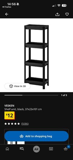 Ikea Vesken Shelf Unit