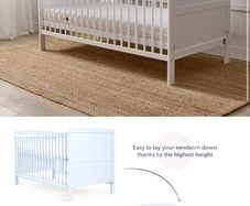 Travis Cot Bed & Mattress Bundle grey baby elegance