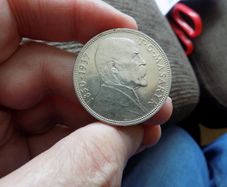 Czechoslovakia 1937.20 Korun.70% silver.Death of President Masaryk..