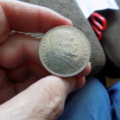 Czechoslovakia 1937.20 Korun.70% Silver.Death of President Masaryz.