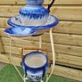 Antique Wash Stand with Jug, Wash Basin,  Bucket and Soap Dish Image 2