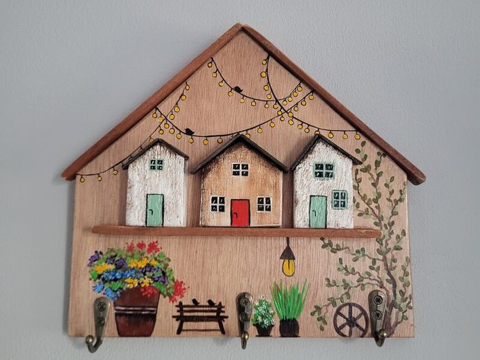 Handcrafted wooden key holder!