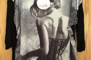 Graphic Photo Print Top Sweatshirt New  Corset Girl