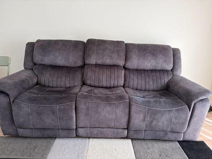 3 Seater  Reclining Leather Sofa