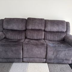 3 Seater  Reclining Leather Sofa