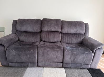 3 Seater  Reclining Leather Sofa