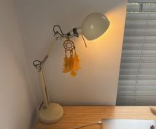 Beige desk lamp