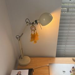 Beige desk lamp