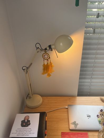Beige desk lamp