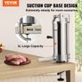 Sausage Stuffer, 5LBS/3L Capacity, 304 Stainless Steel Vertical Sausage Stuffer, Sausage Filling Machine with 3 Stuffing Tubes, Suction Base and Manual Crank for Household or Commercial Use (FREE SHIPPING) Image 2