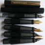 Vintage  Manuscript Fountain Pen - Black Calligraphy Set - Five Tips, Cartridges Image 5