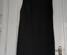 Pepaloves Long Black Sleeveless Cardigan